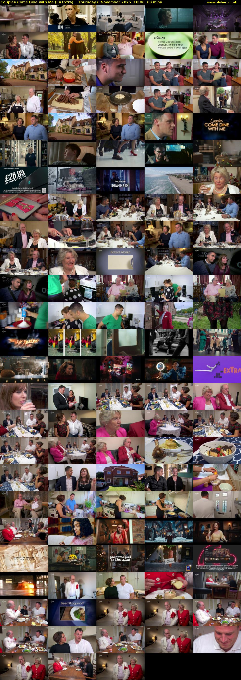 Couples Come Dine with Me (E4 Extra) Thursday 6 November 2025 18:00 - 19:00