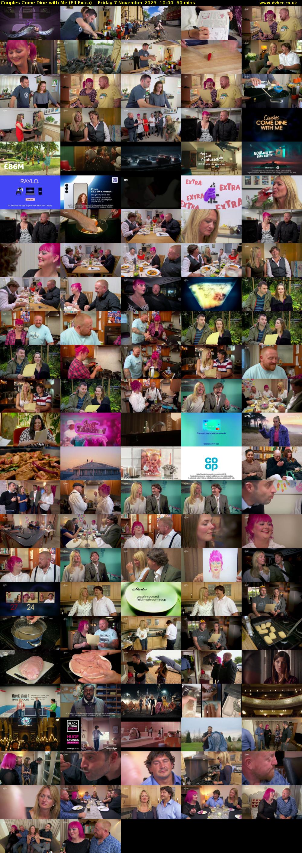 Couples Come Dine with Me (E4 Extra) Friday 7 November 2025 10:00 - 11:00