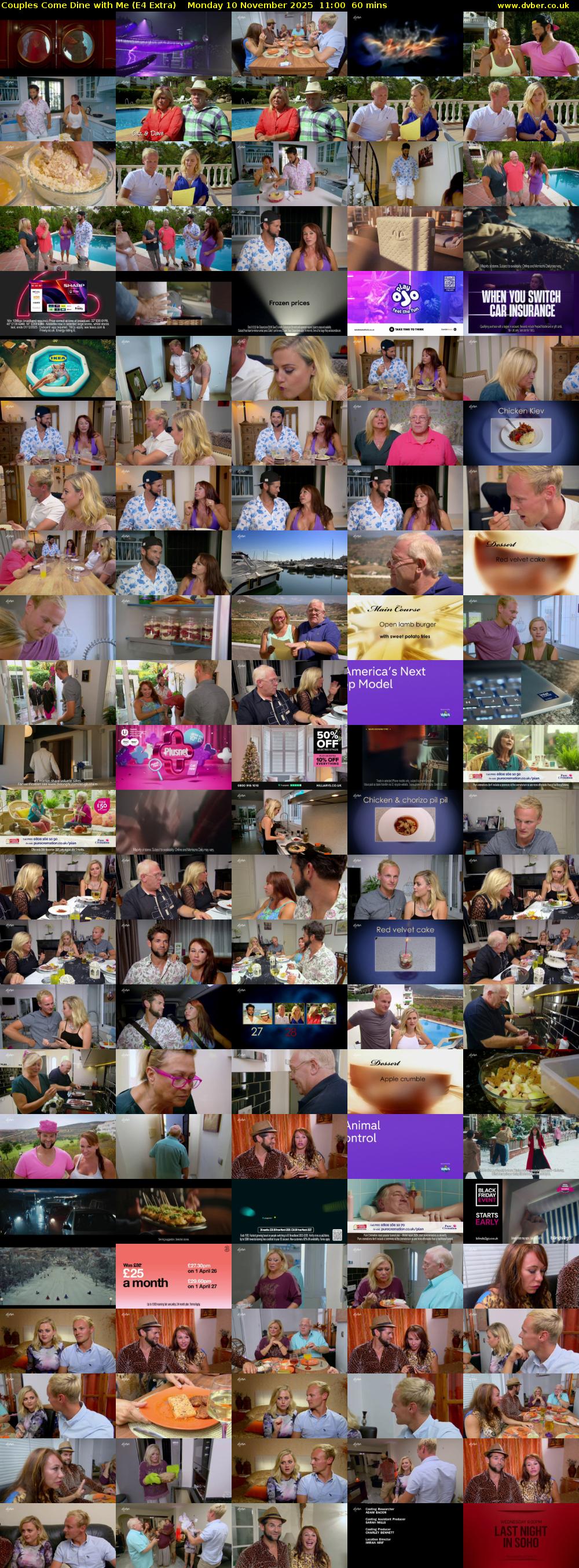 Couples Come Dine with Me (E4 Extra) Monday 10 November 2025 11:00 - 12:00