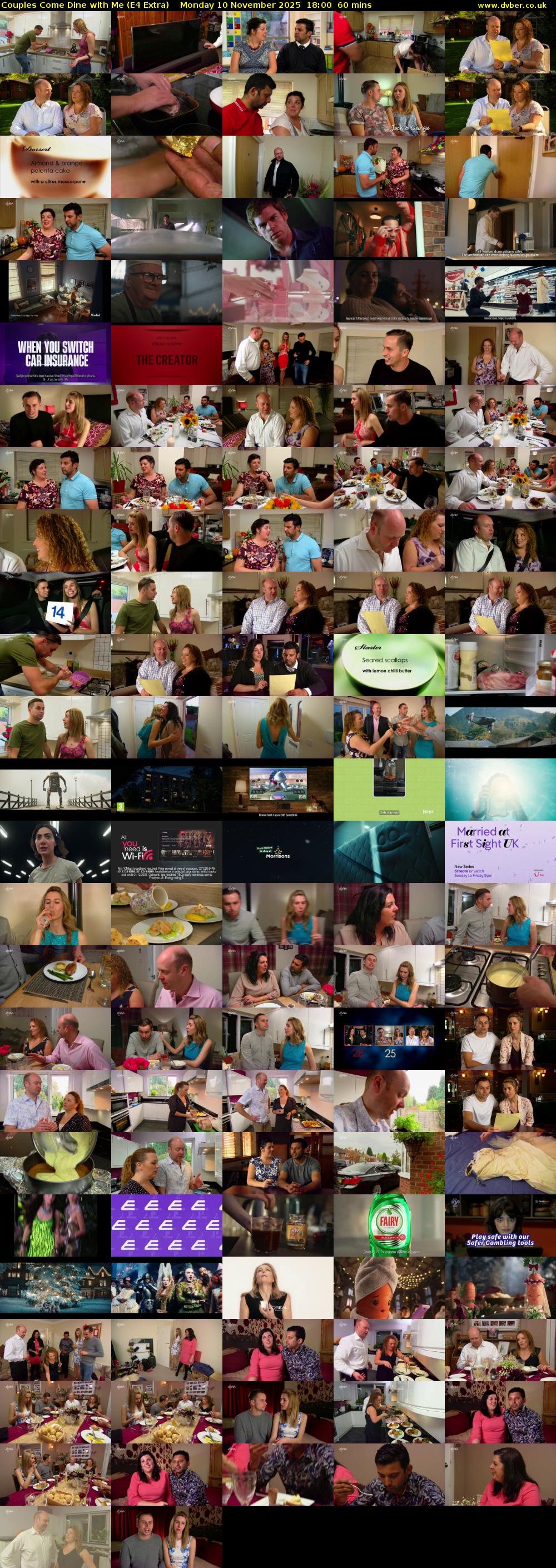 Couples Come Dine with Me (E4 Extra) Monday 10 November 2025 18:00 - 19:00