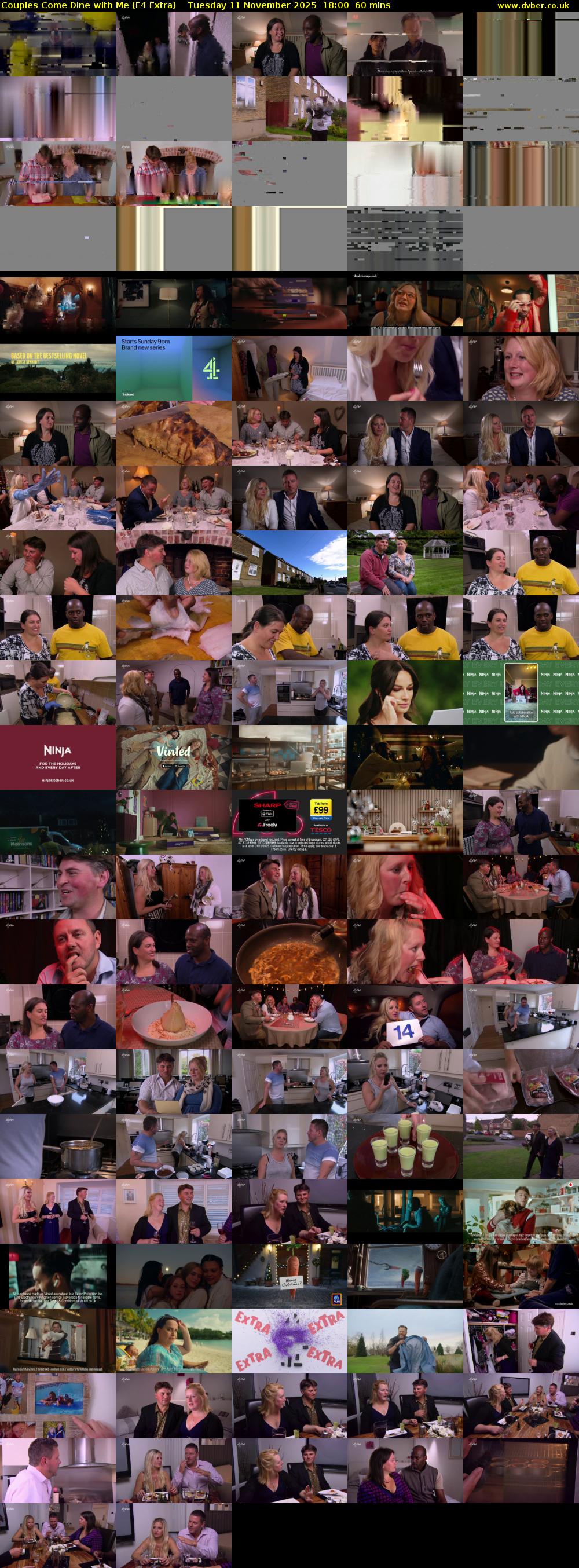 Couples Come Dine with Me (E4 Extra) Tuesday 11 November 2025 18:00 - 19:00