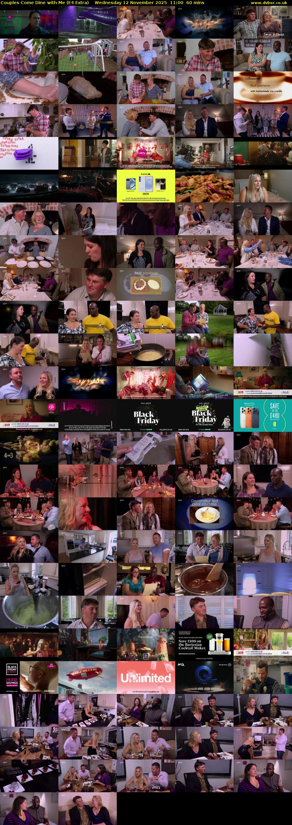 Couples Come Dine with Me (E4 Extra) Wednesday 12 November 2025 11:00 - 12:00