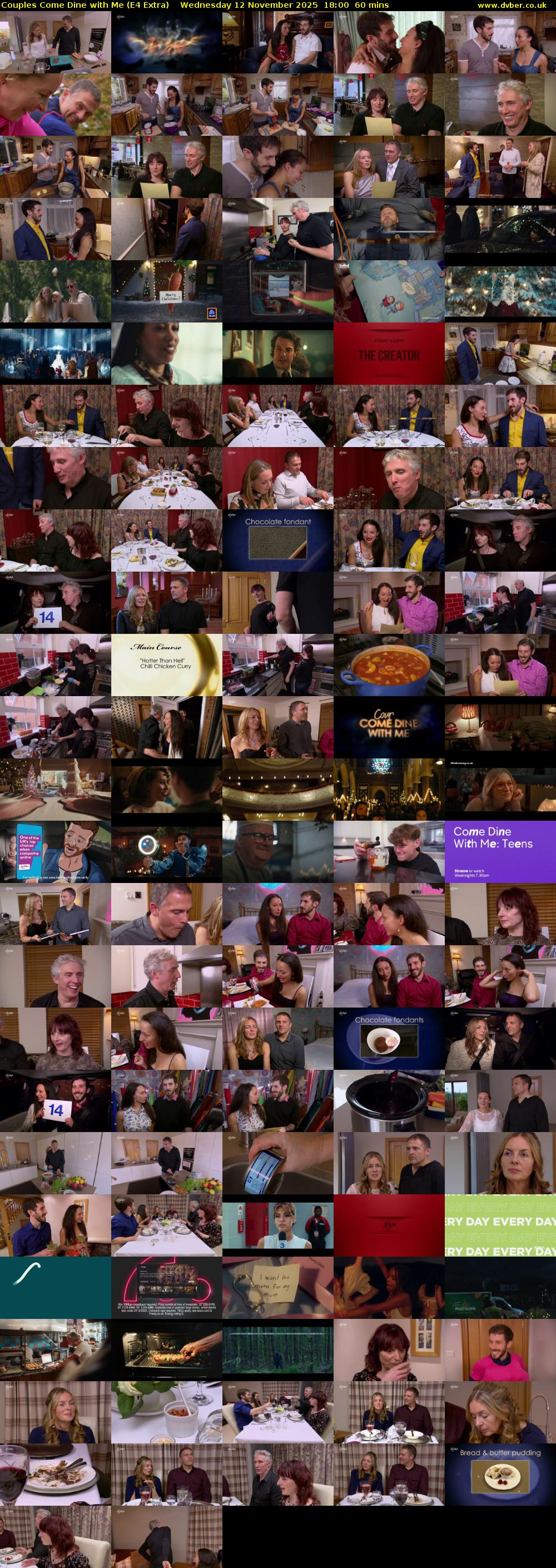 Couples Come Dine with Me (E4 Extra) Wednesday 12 November 2025 18:00 - 19:00