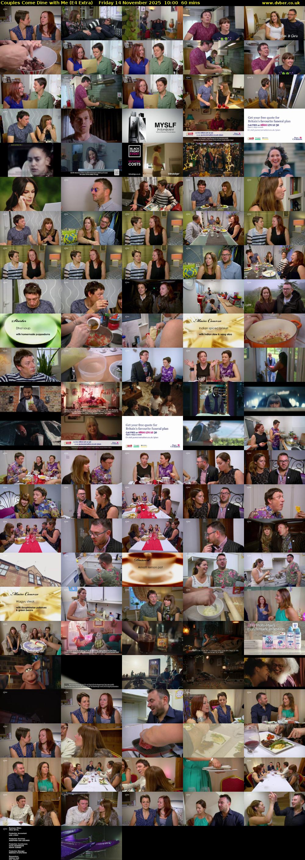 Couples Come Dine with Me (E4 Extra) Friday 14 November 2025 10:00 - 11:00