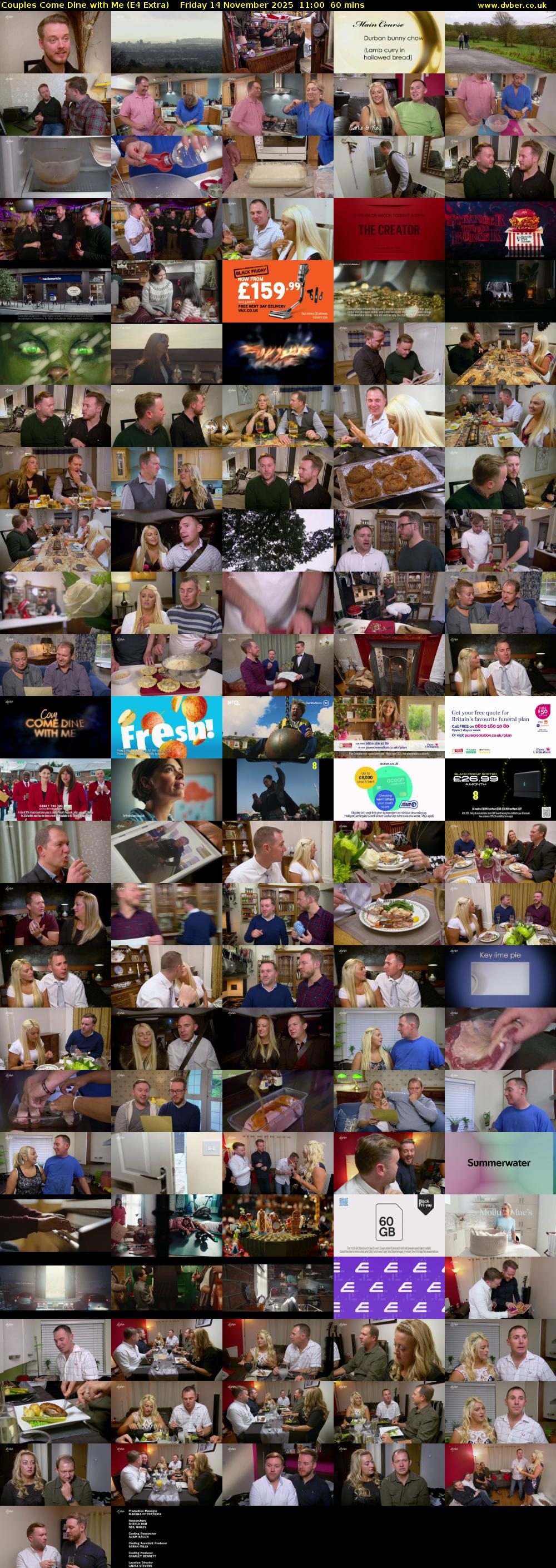 Couples Come Dine with Me (E4 Extra) Friday 14 November 2025 11:00 - 12:00