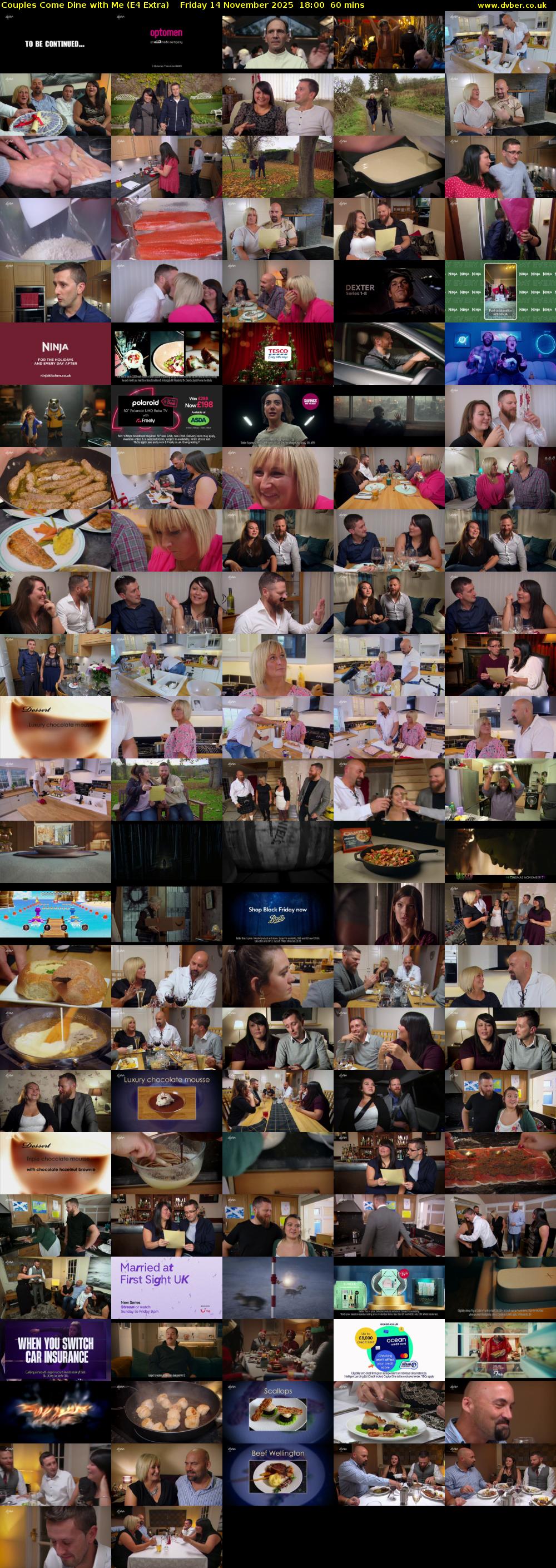 Couples Come Dine with Me (E4 Extra) Friday 14 November 2025 18:00 - 19:00