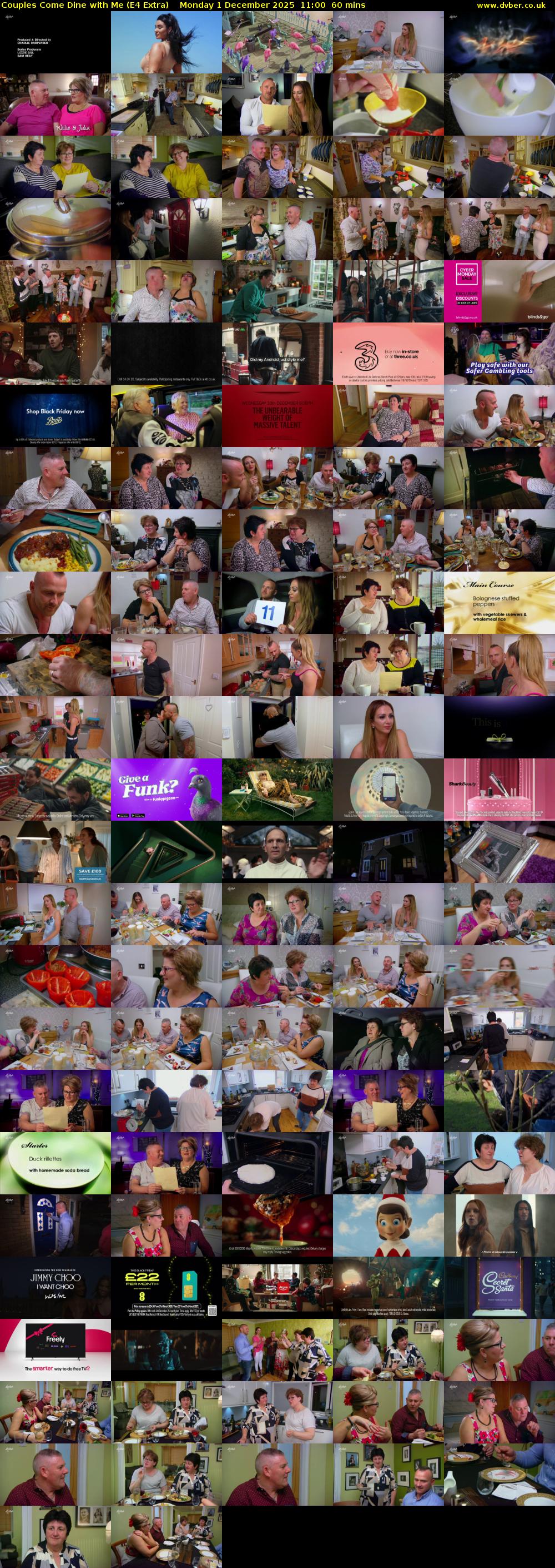 Couples Come Dine with Me (E4 Extra) Monday 1 December 2025 11:00 - 12:00