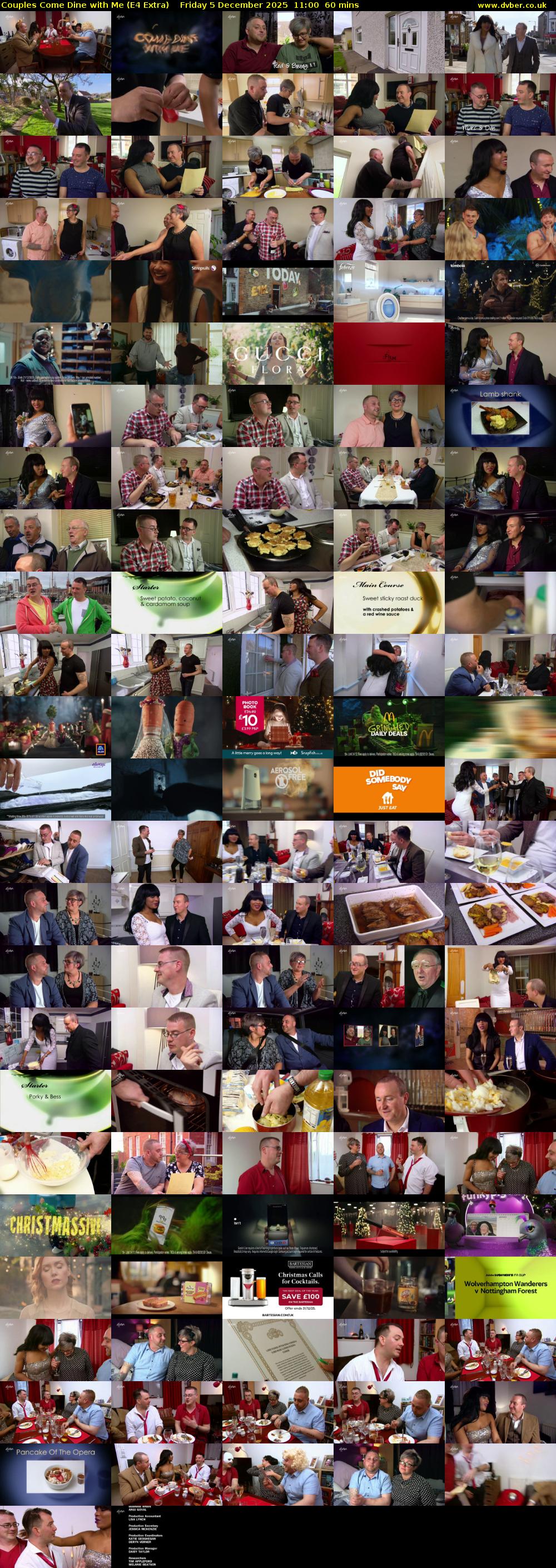 Couples Come Dine with Me (E4 Extra) Friday 5 December 2025 11:00 - 12:00