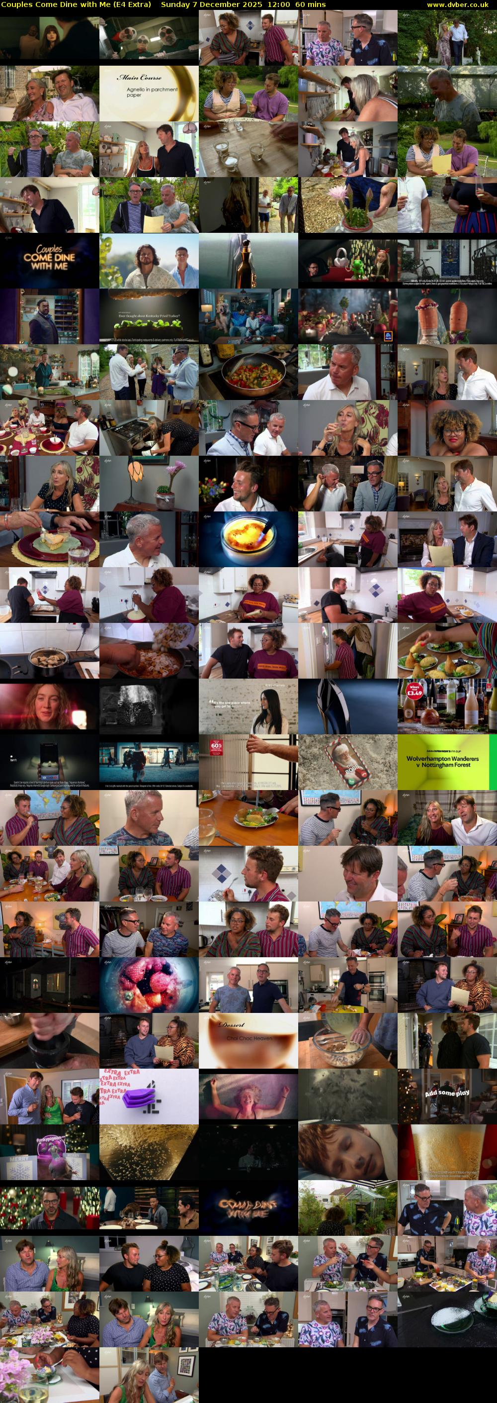 Couples Come Dine with Me (E4 Extra) Sunday 7 December 2025 12:00 - 13:00
