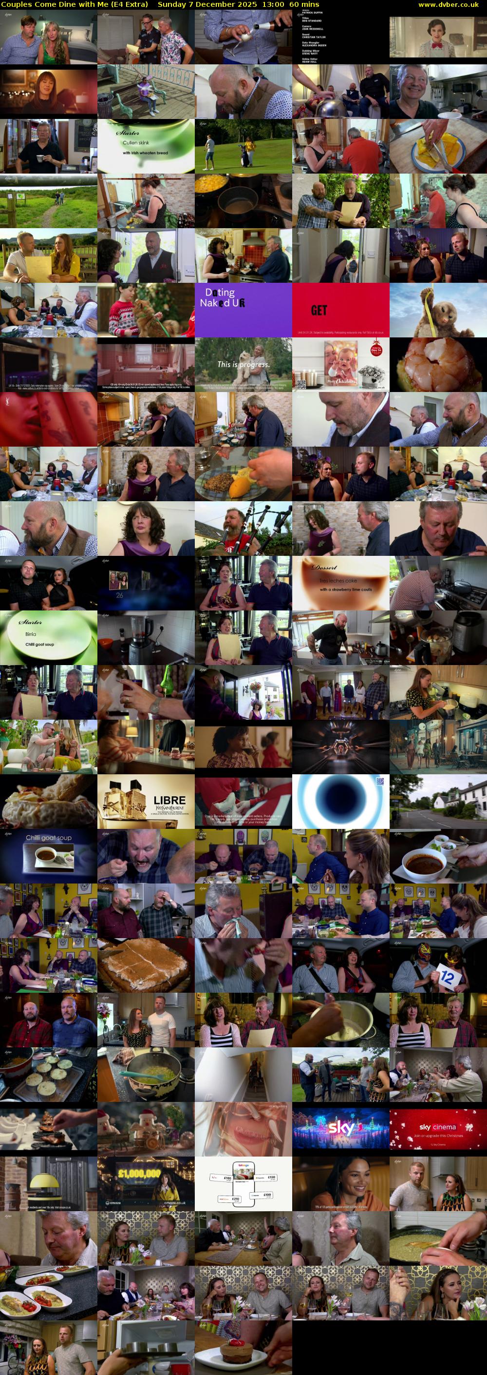 Couples Come Dine with Me (E4 Extra) Sunday 7 December 2025 13:00 - 14:00