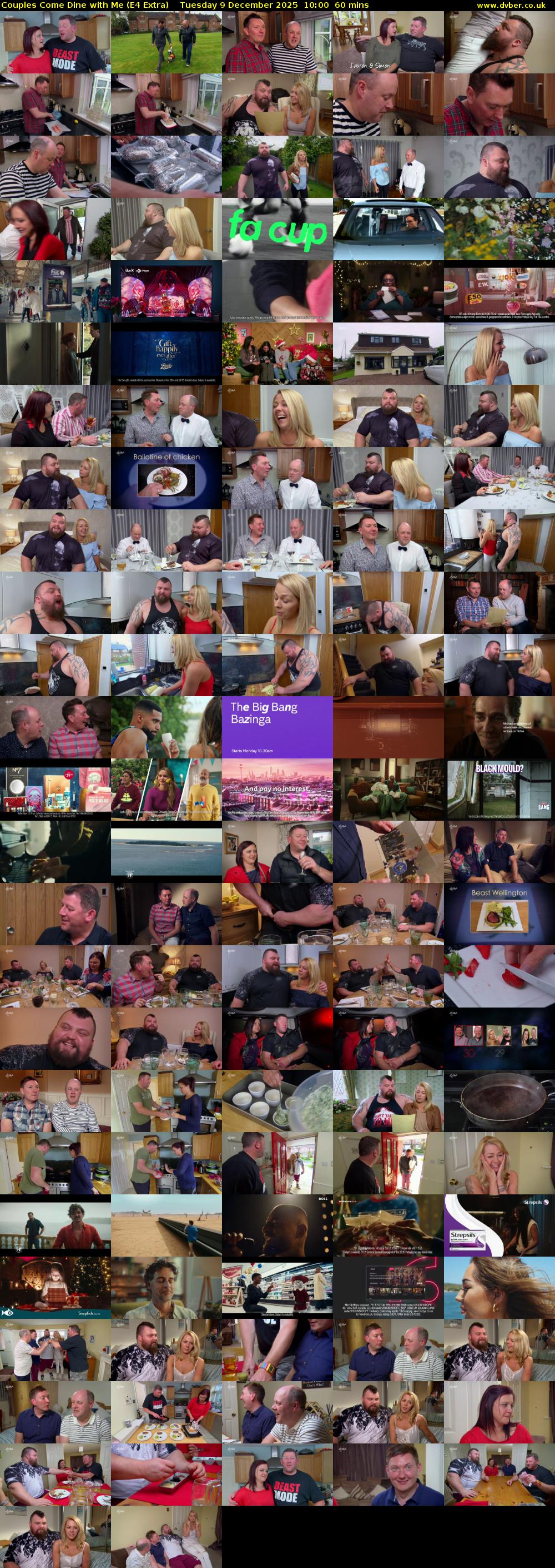 Couples Come Dine with Me (E4 Extra) Tuesday 9 December 2025 10:00 - 11:00