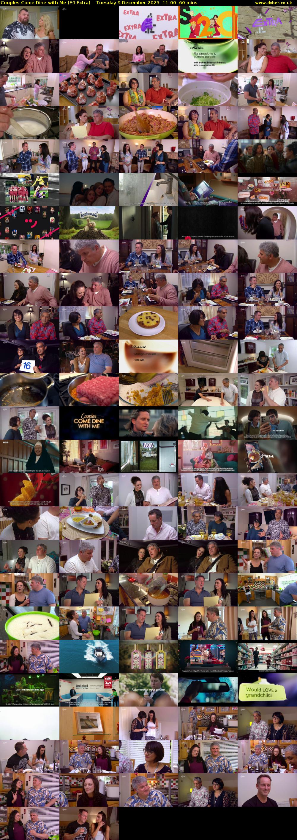 Couples Come Dine with Me (E4 Extra) Tuesday 9 December 2025 11:00 - 12:00