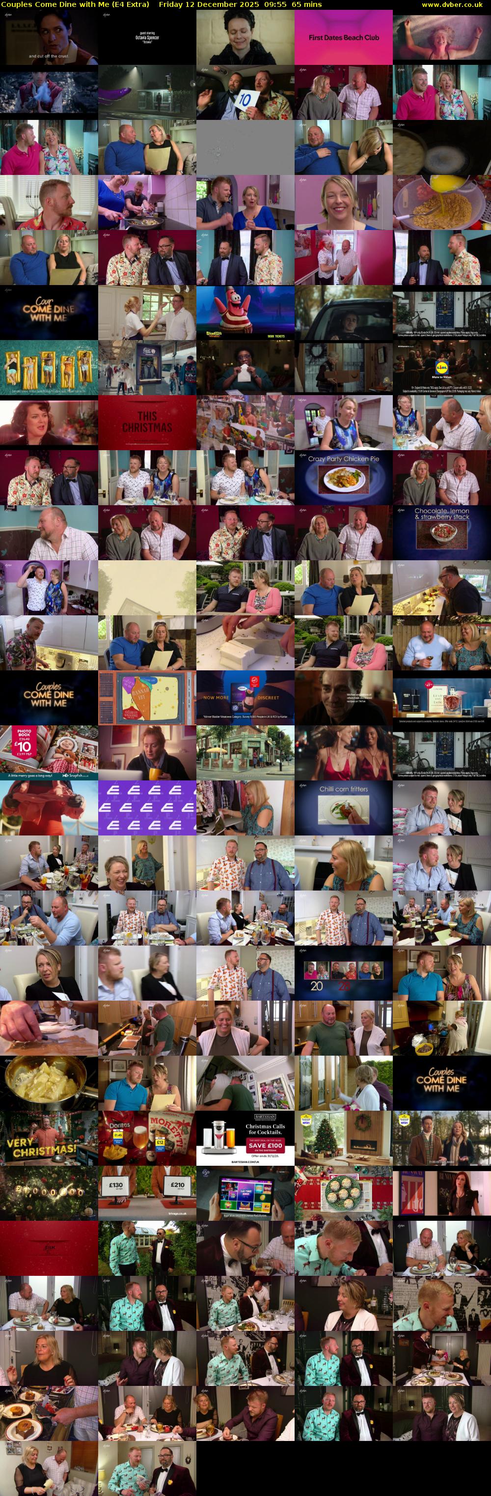 Couples Come Dine with Me (E4 Extra) Friday 12 December 2025 09:55 - 11:00