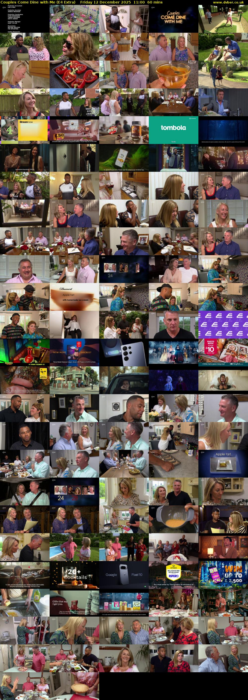 Couples Come Dine with Me (E4 Extra) Friday 12 December 2025 11:00 - 12:00