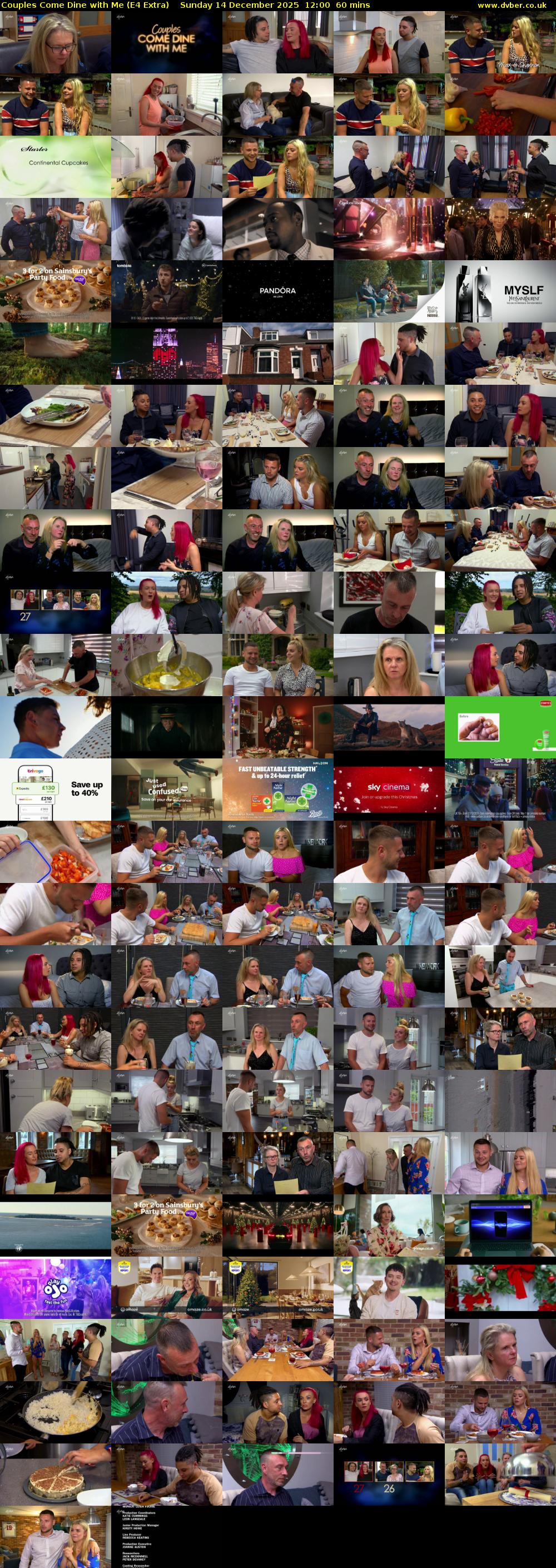 Couples Come Dine with Me (E4 Extra) Sunday 14 December 2025 12:00 - 13:00