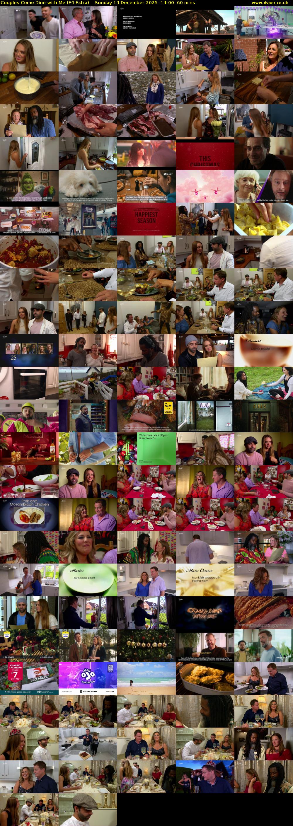 Couples Come Dine with Me (E4 Extra) Sunday 14 December 2025 14:00 - 15:00