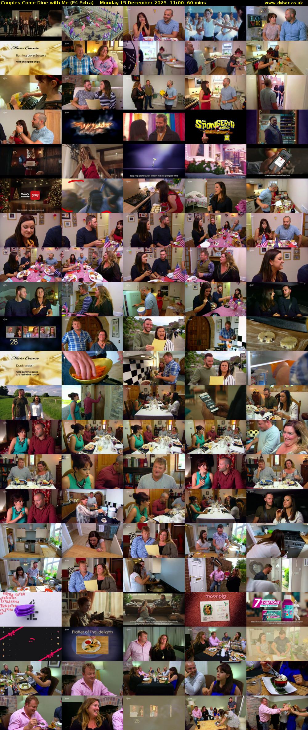 Couples Come Dine with Me (E4 Extra) Monday 15 December 2025 11:00 - 12:00