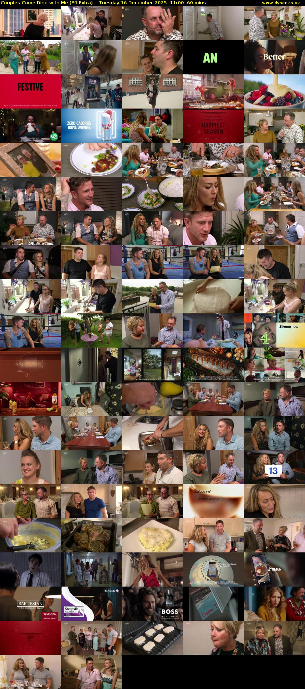 Couples Come Dine with Me (E4 Extra) Tuesday 16 December 2025 11:00 - 12:00