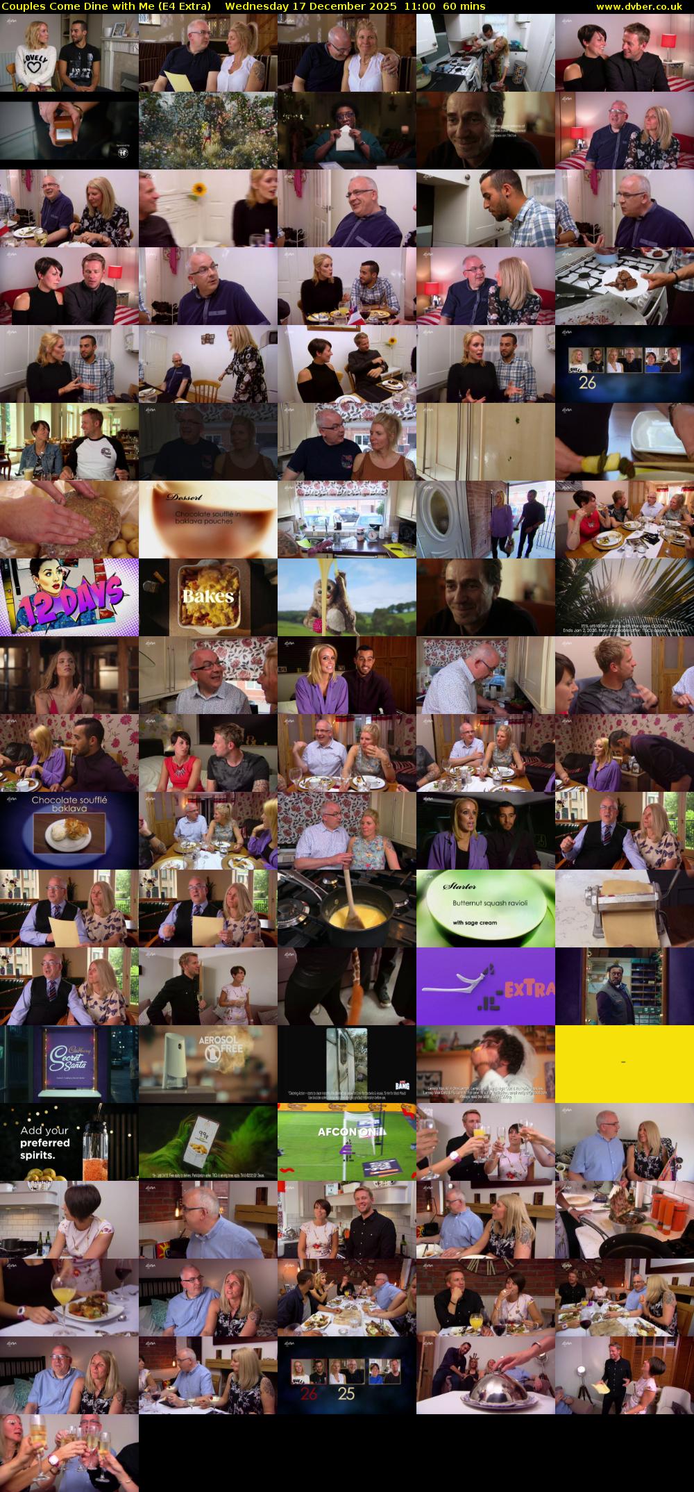 Couples Come Dine with Me (E4 Extra) Wednesday 17 December 2025 11:00 - 12:00
