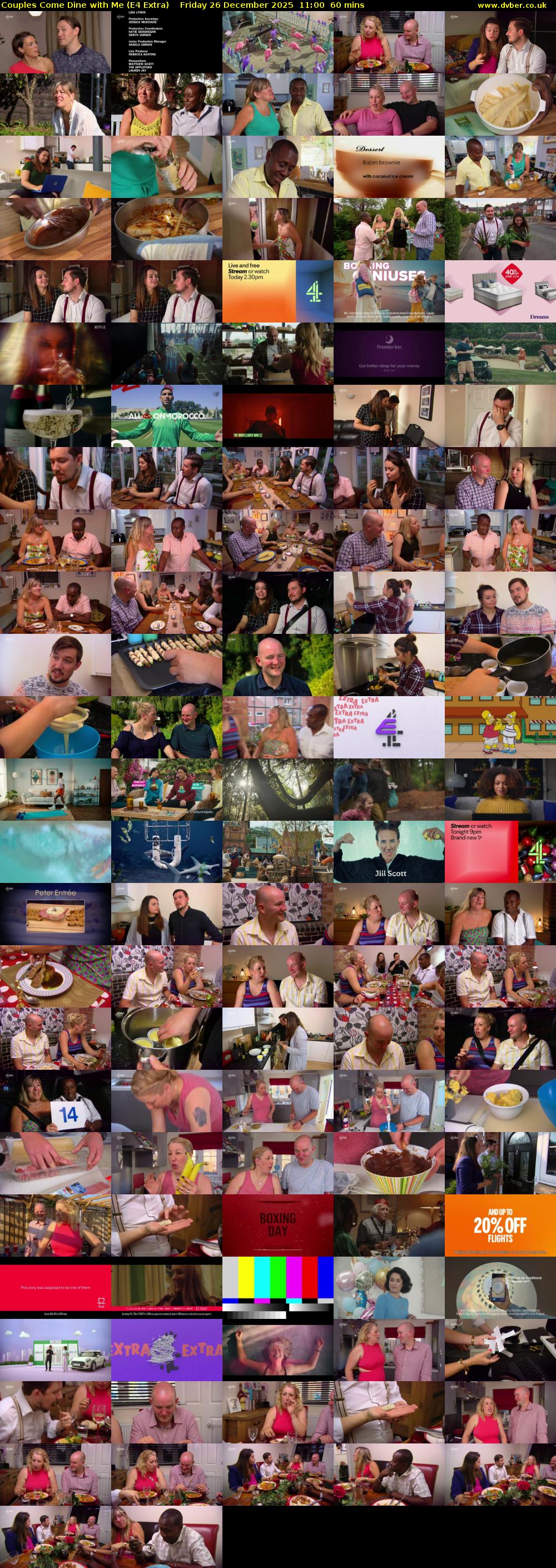 Couples Come Dine with Me (E4 Extra) Friday 26 December 2025 11:00 - 12:00