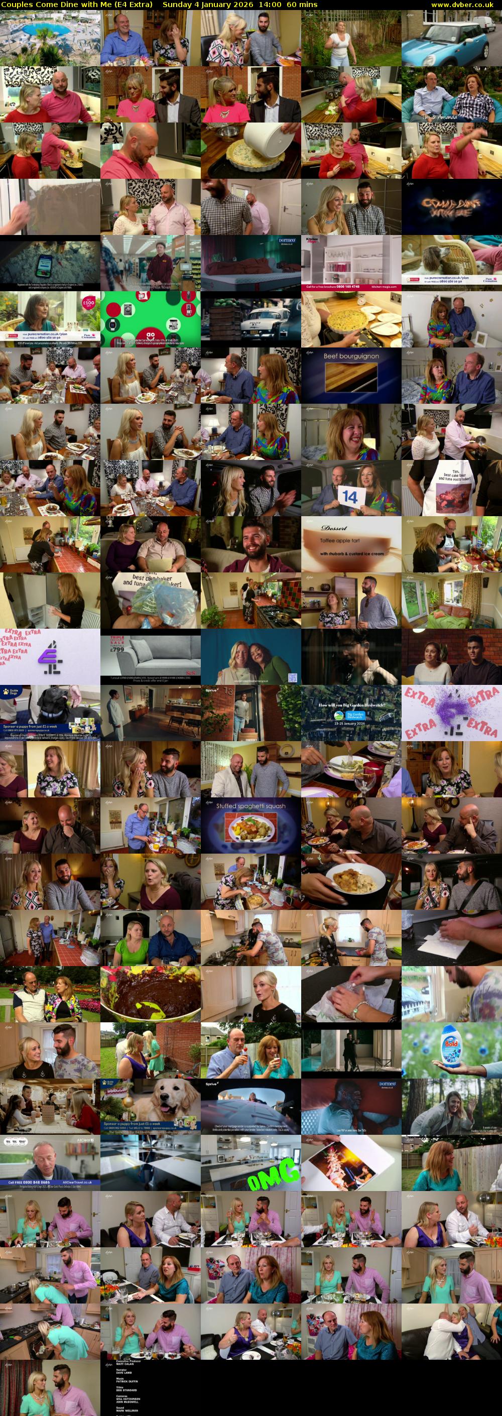 Couples Come Dine with Me (E4 Extra) Sunday 4 January 2026 14:00 - 15:00