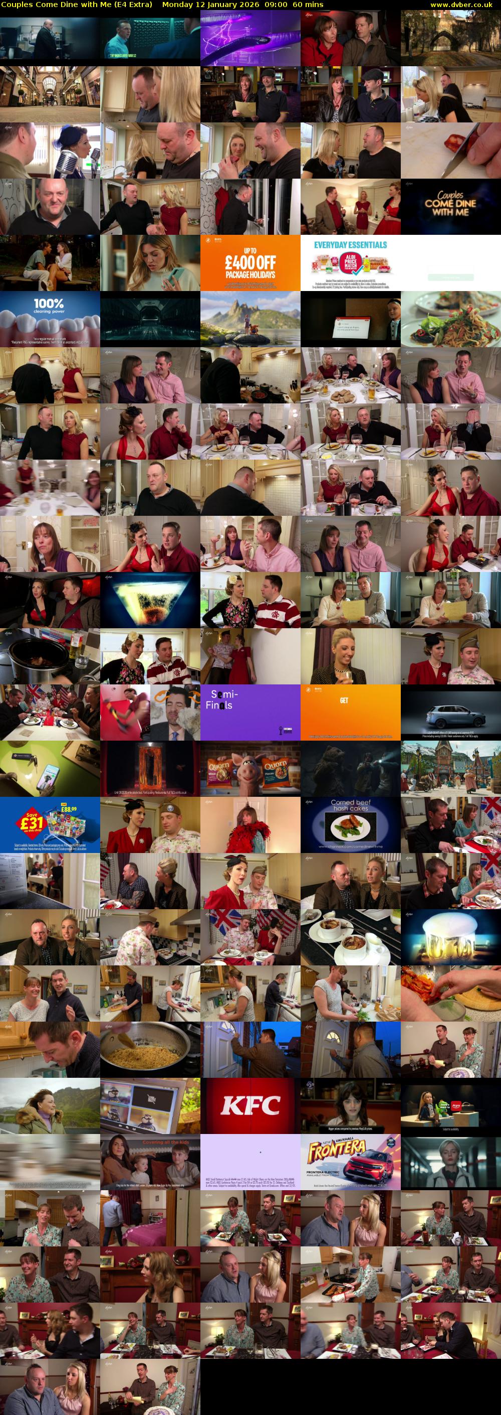 Couples Come Dine with Me (E4 Extra) Monday 12 January 2026 09:00 - 10:00