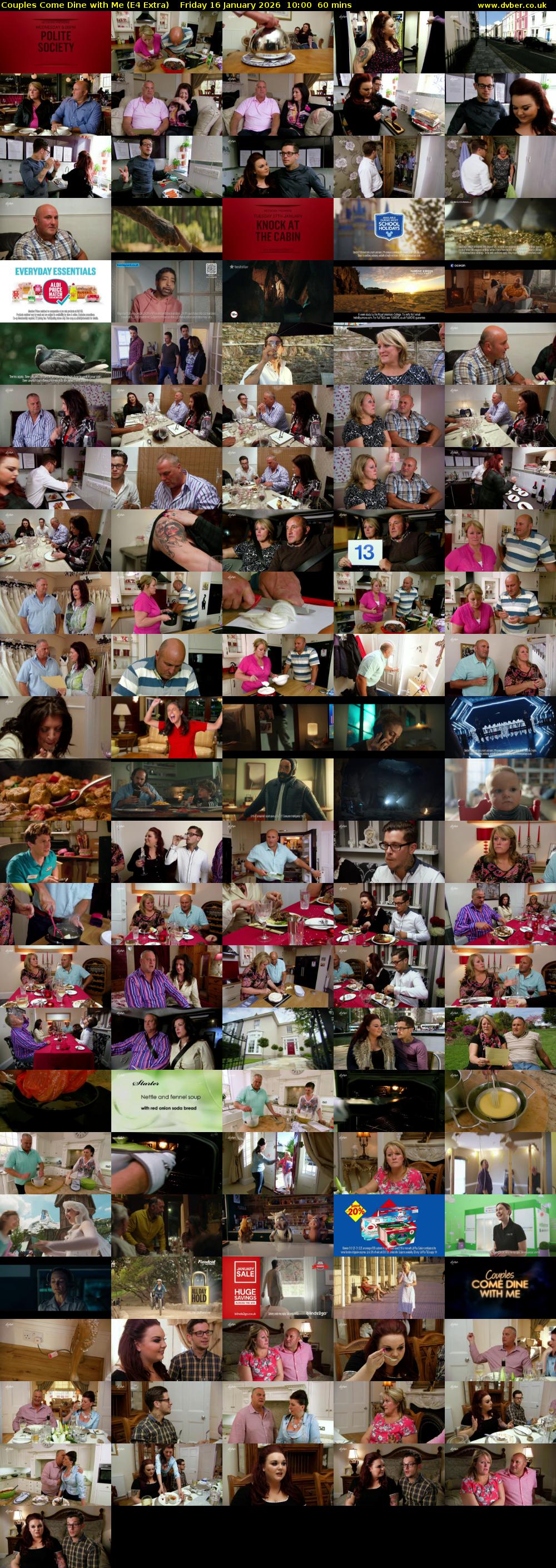 Couples Come Dine with Me (E4 Extra) Friday 16 January 2026 10:00 - 11:00