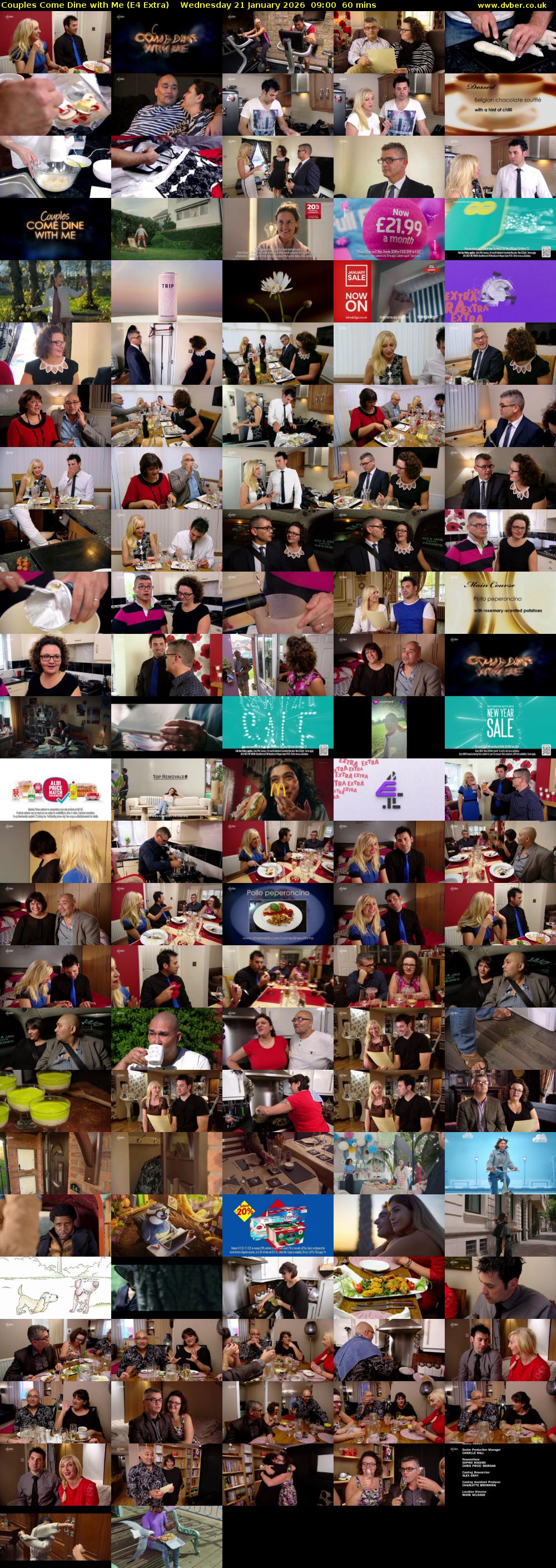Couples Come Dine with Me (E4 Extra) Wednesday 21 January 2026 09:00 - 10:00