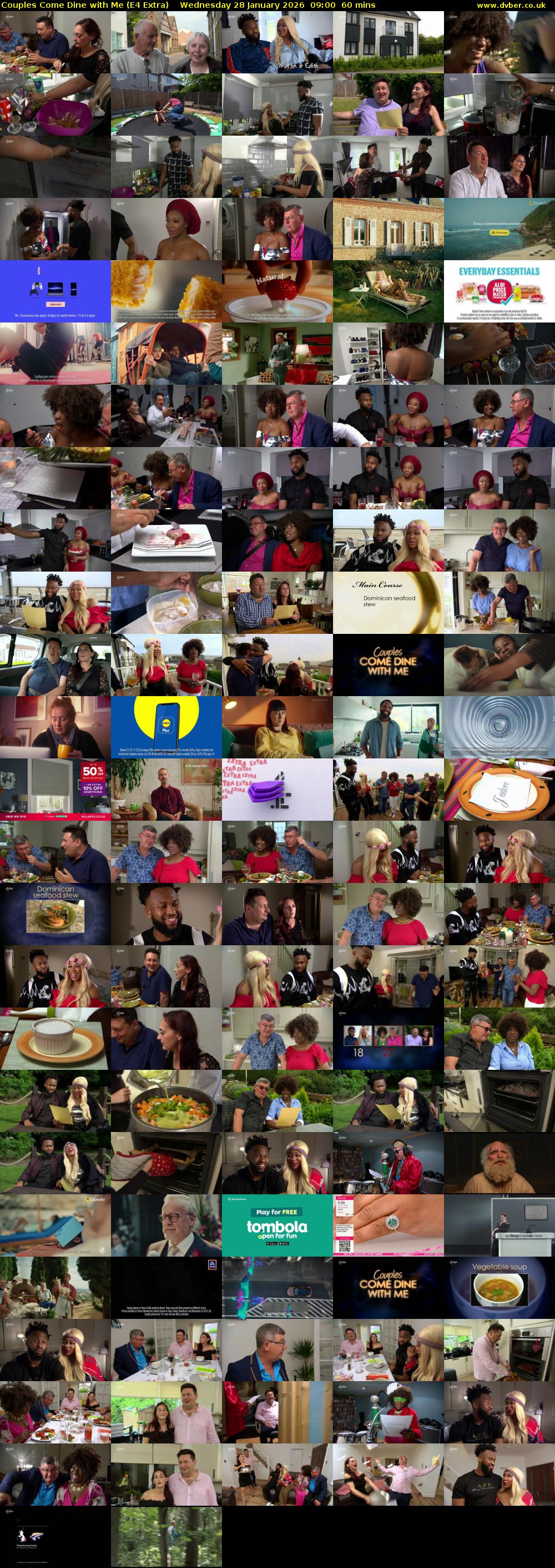 Couples Come Dine with Me (E4 Extra) Wednesday 28 January 2026 09:00 - 10:00