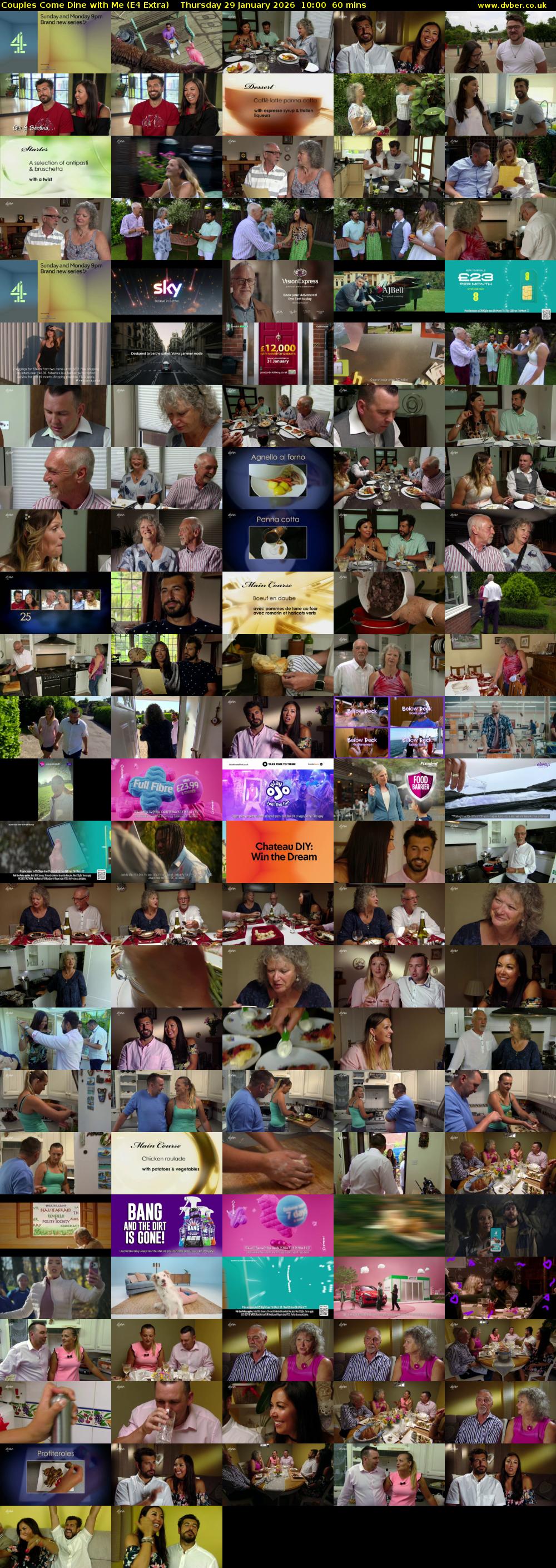 Couples Come Dine with Me (E4 Extra) Thursday 29 January 2026 10:00 - 11:00