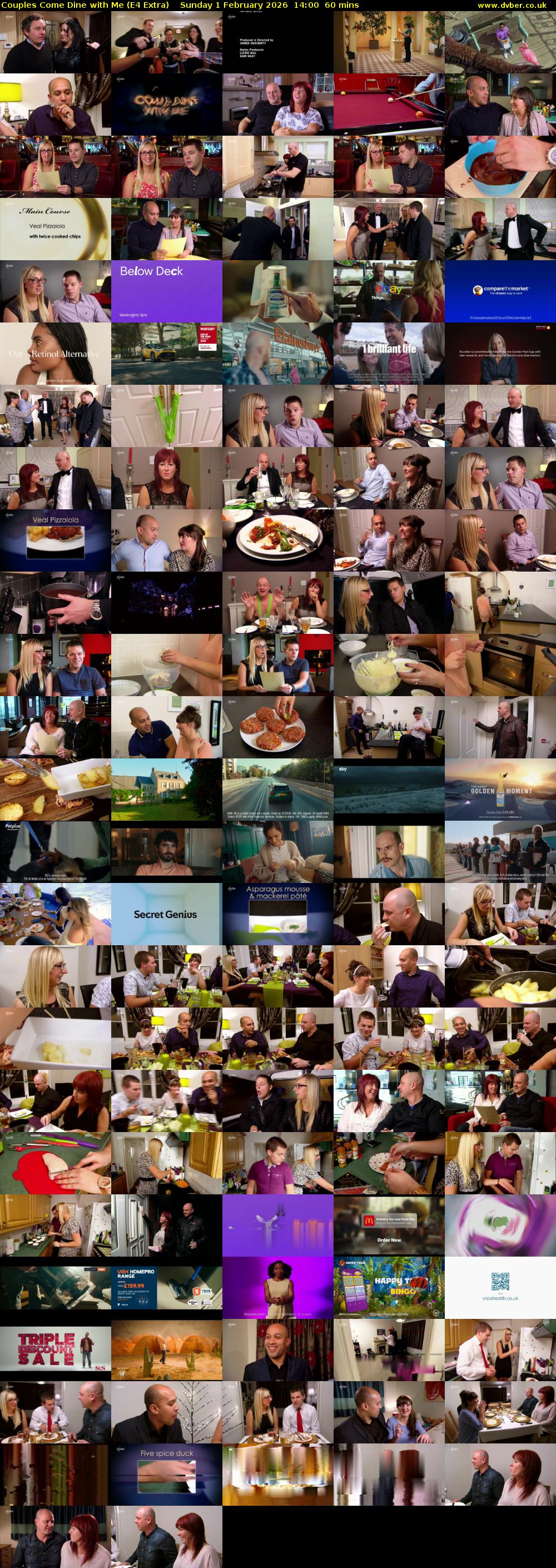 Couples Come Dine with Me (E4 Extra) Sunday 1 February 2026 14:00 - 15:00