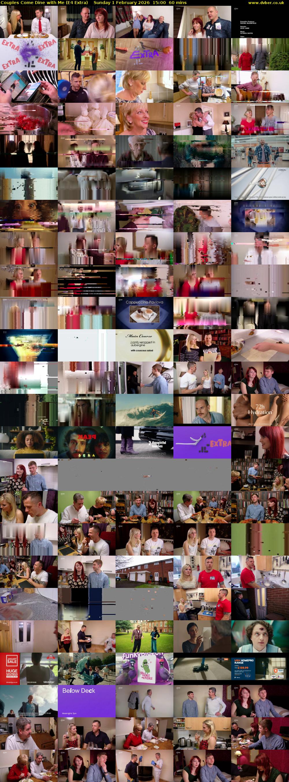 Couples Come Dine with Me (E4 Extra) Sunday 1 February 2026 15:00 - 16:00