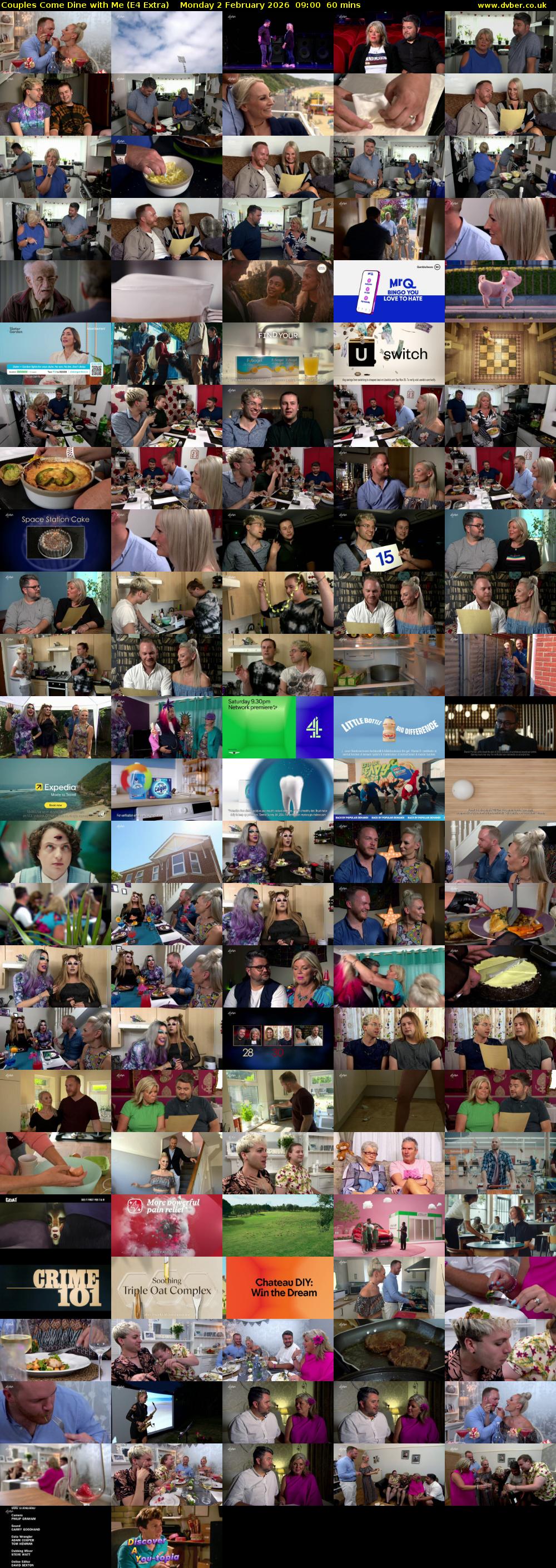 Couples Come Dine with Me (E4 Extra) Monday 2 February 2026 09:00 - 10:00