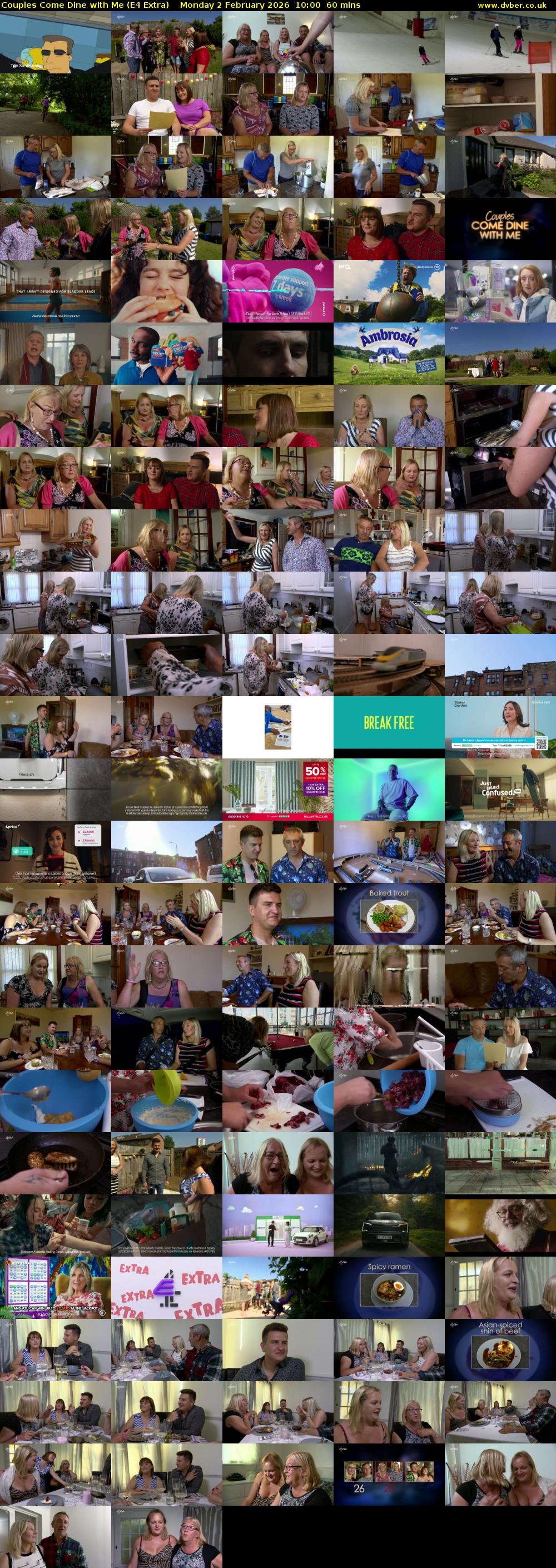 Couples Come Dine with Me (E4 Extra) Monday 2 February 2026 10:00 - 11:00