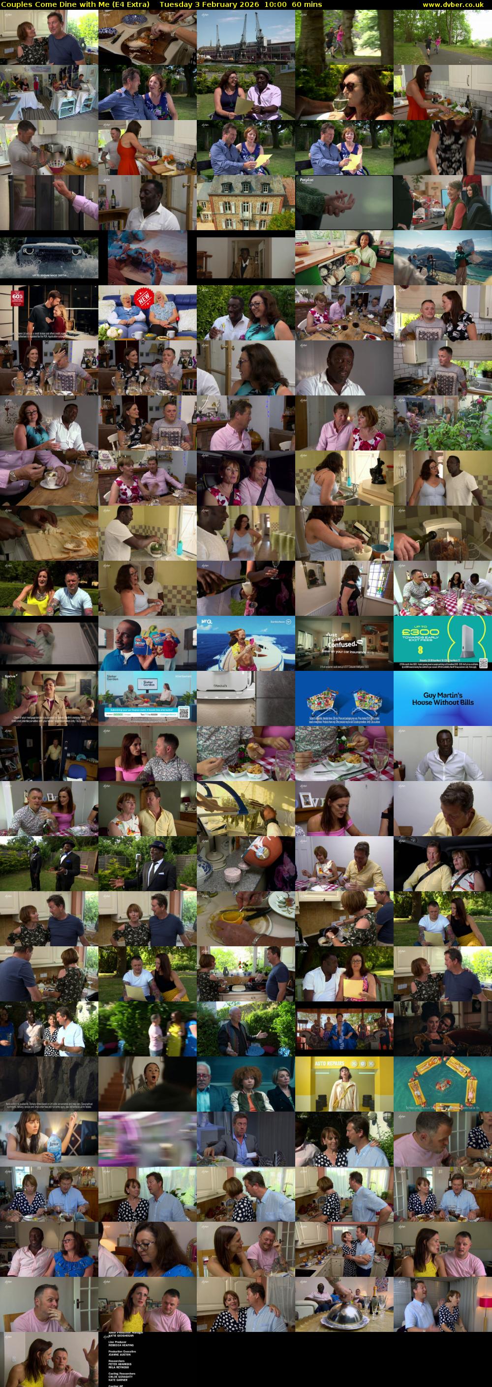 Couples Come Dine with Me (E4 Extra) Tuesday 3 February 2026 10:00 - 11:00