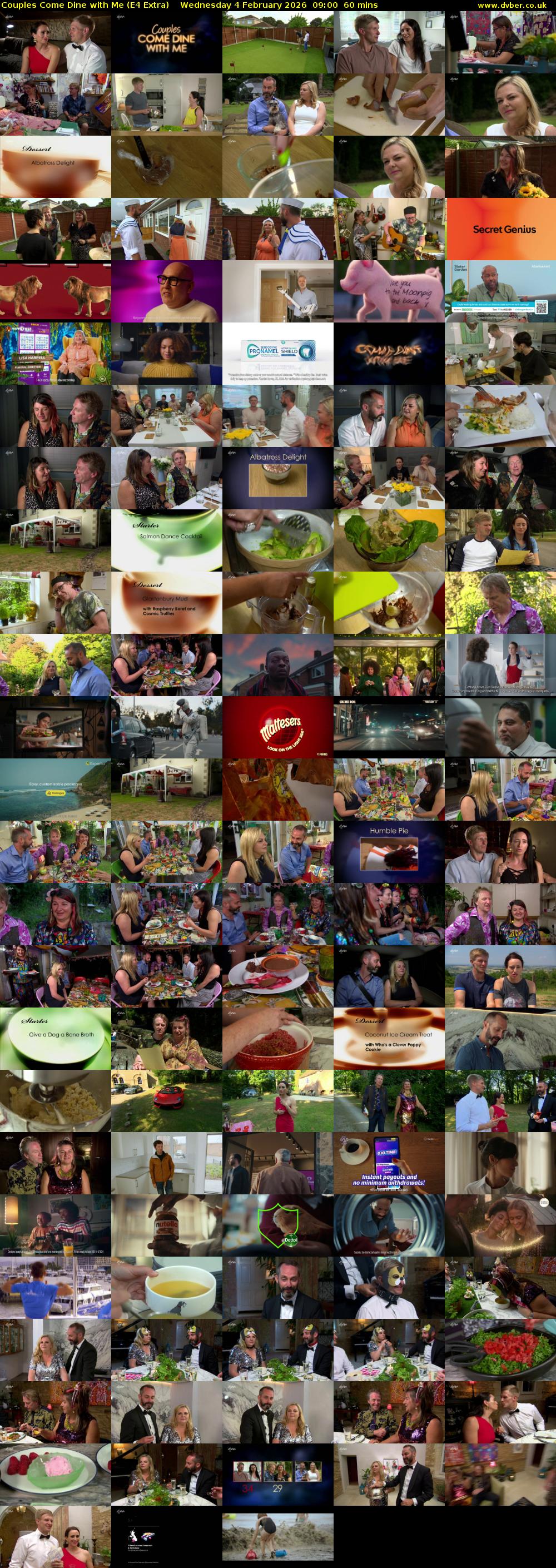 Couples Come Dine with Me (E4 Extra) Wednesday 4 February 2026 09:00 - 10:00