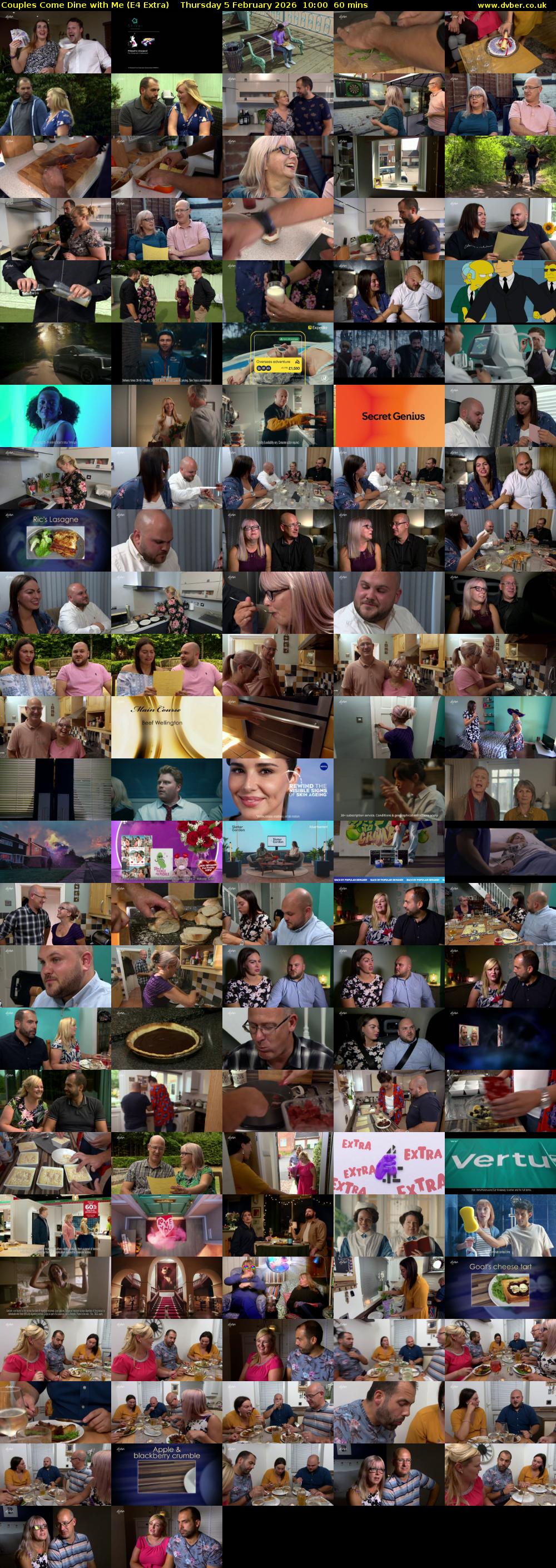 Couples Come Dine with Me (E4 Extra) Thursday 5 February 2026 10:00 - 11:00