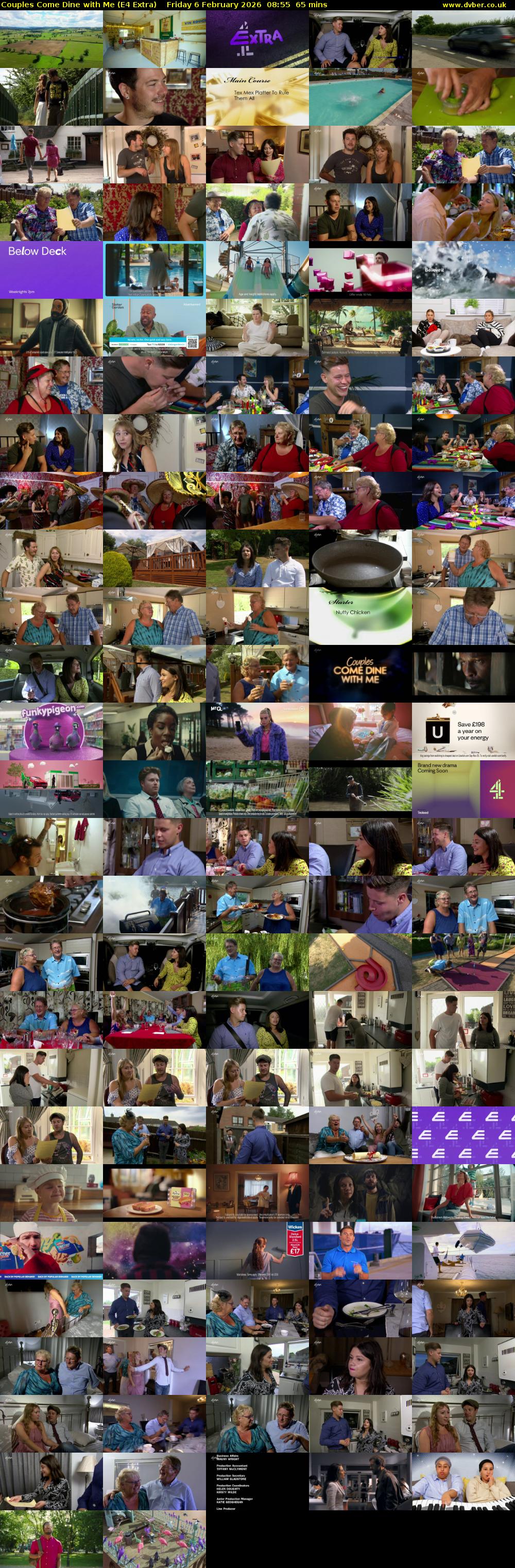 Couples Come Dine with Me (E4 Extra) Friday 6 February 2026 08:55 - 10:00