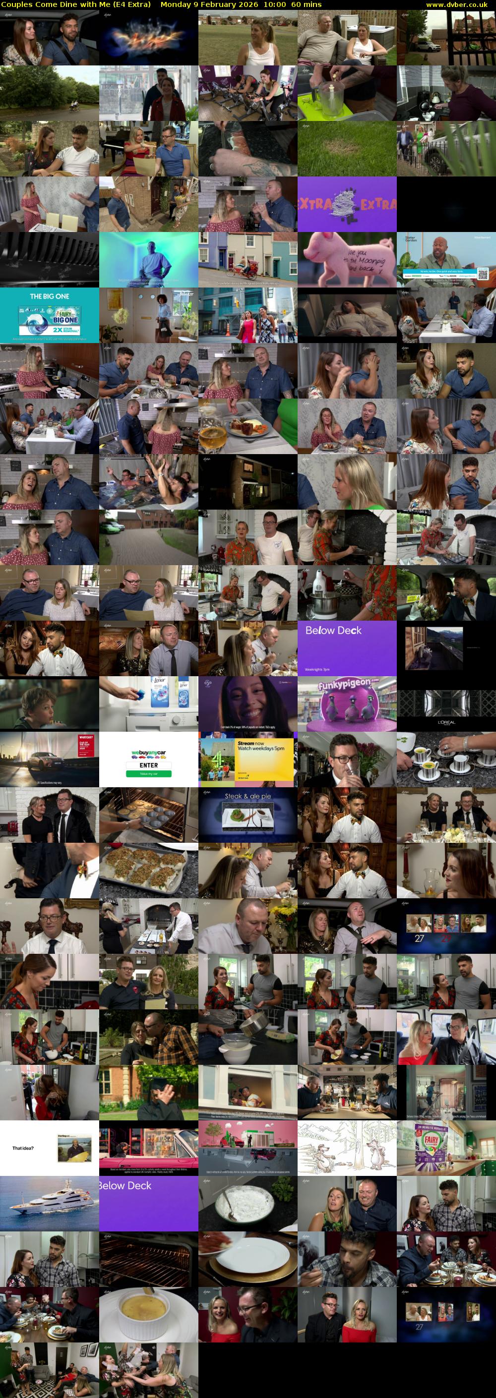Couples Come Dine with Me (E4 Extra) Monday 9 February 2026 10:00 - 11:00