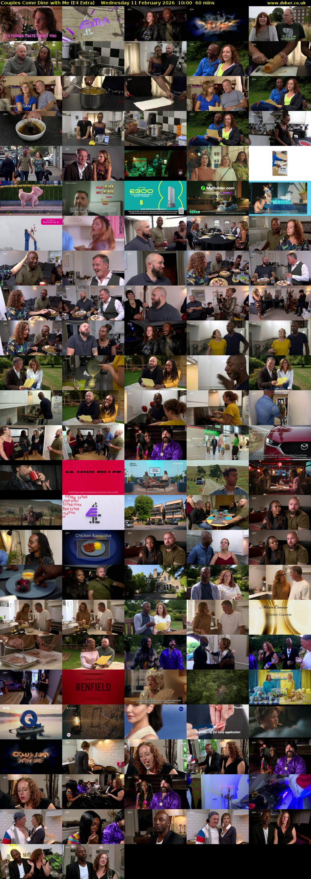Couples Come Dine with Me (E4 Extra) Wednesday 11 February 2026 10:00 - 11:00