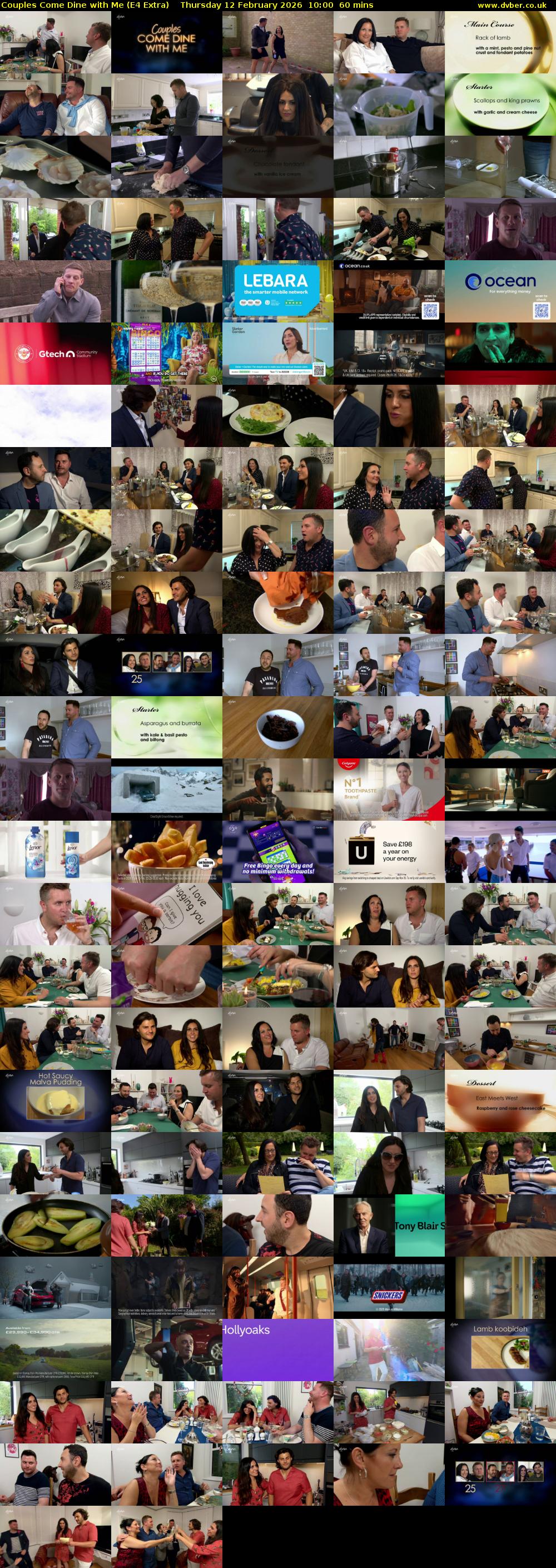 Couples Come Dine with Me (E4 Extra) Thursday 12 February 2026 10:00 - 11:00