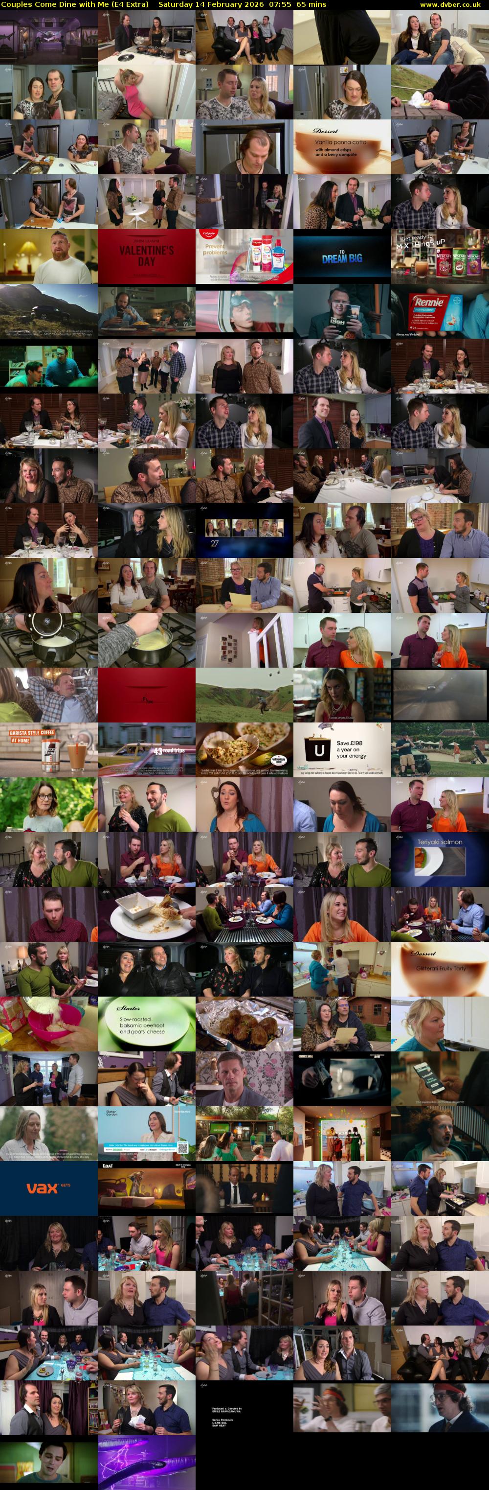 Couples Come Dine with Me (E4 Extra) Saturday 14 February 2026 07:55 - 09:00