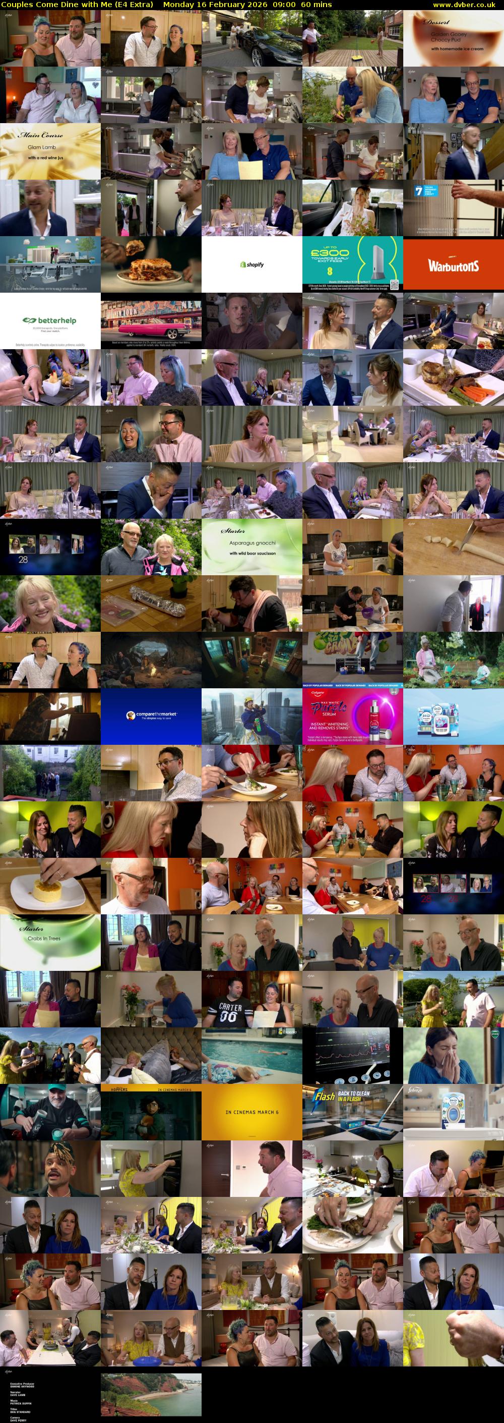 Couples Come Dine with Me (E4 Extra) Monday 16 February 2026 09:00 - 10:00
