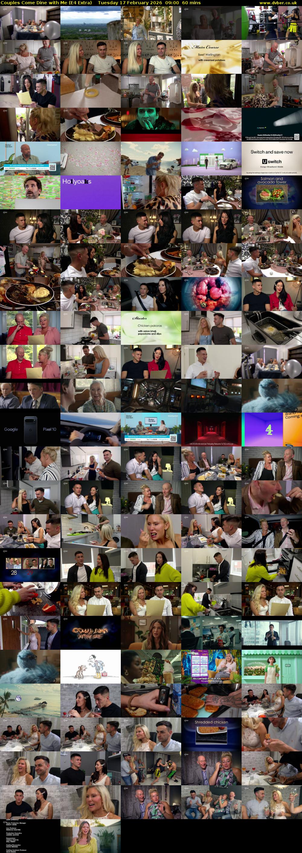 Couples Come Dine with Me (E4 Extra) Tuesday 17 February 2026 09:00 - 10:00