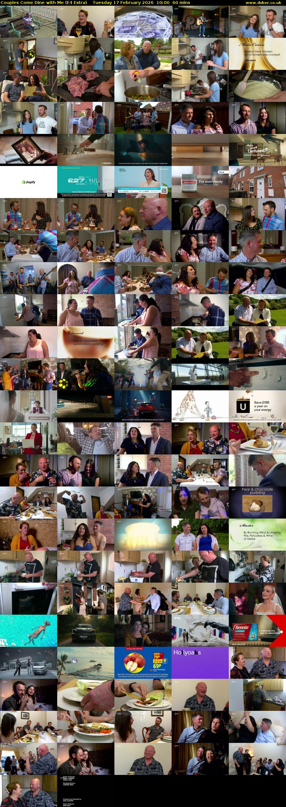 Couples Come Dine with Me (E4 Extra) Tuesday 17 February 2026 10:00 - 11:00