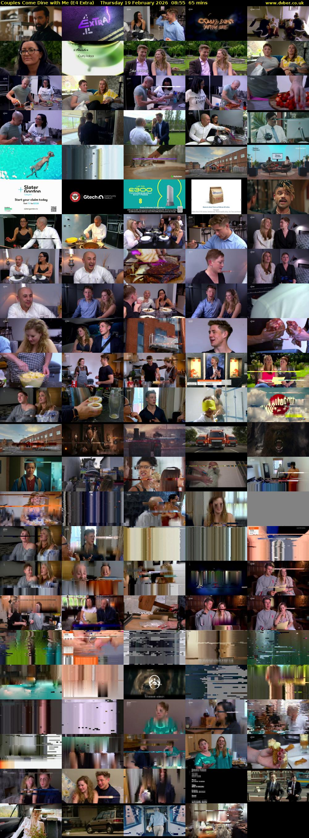 Couples Come Dine with Me (E4 Extra) Thursday 19 February 2026 08:55 - 10:00