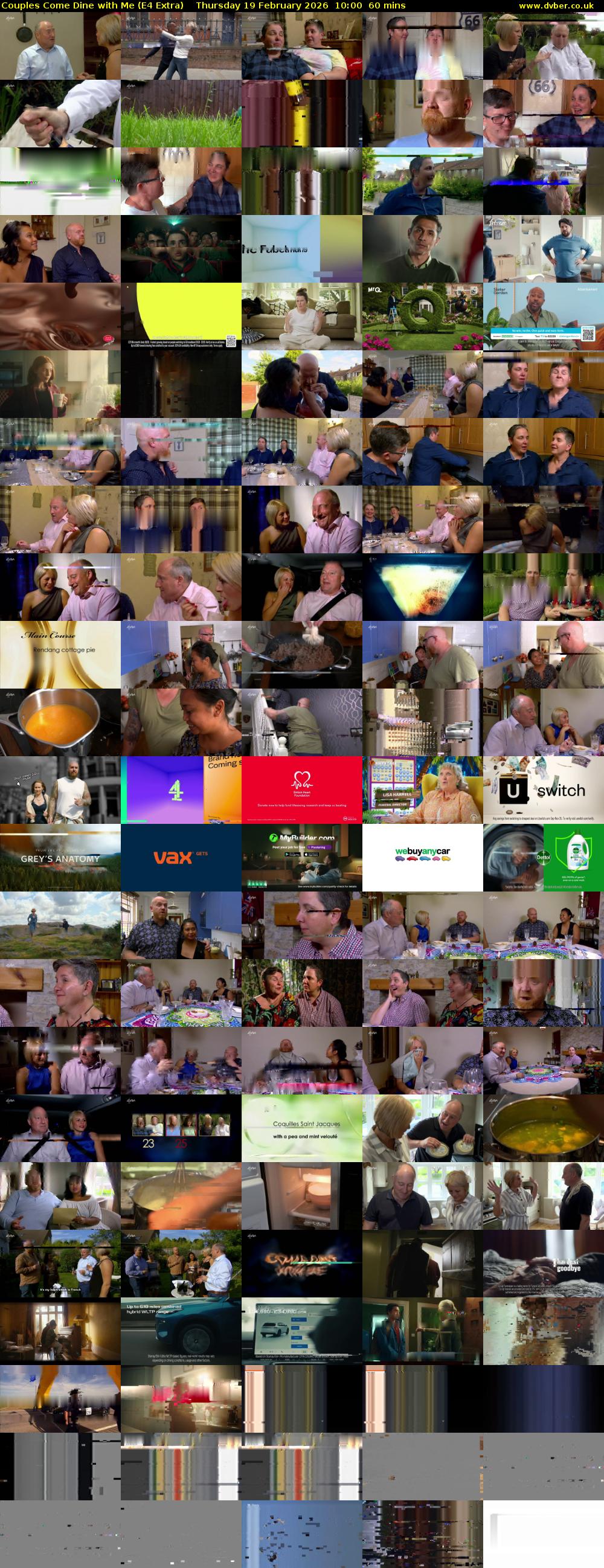 Couples Come Dine with Me (E4 Extra) Thursday 19 February 2026 10:00 - 11:00