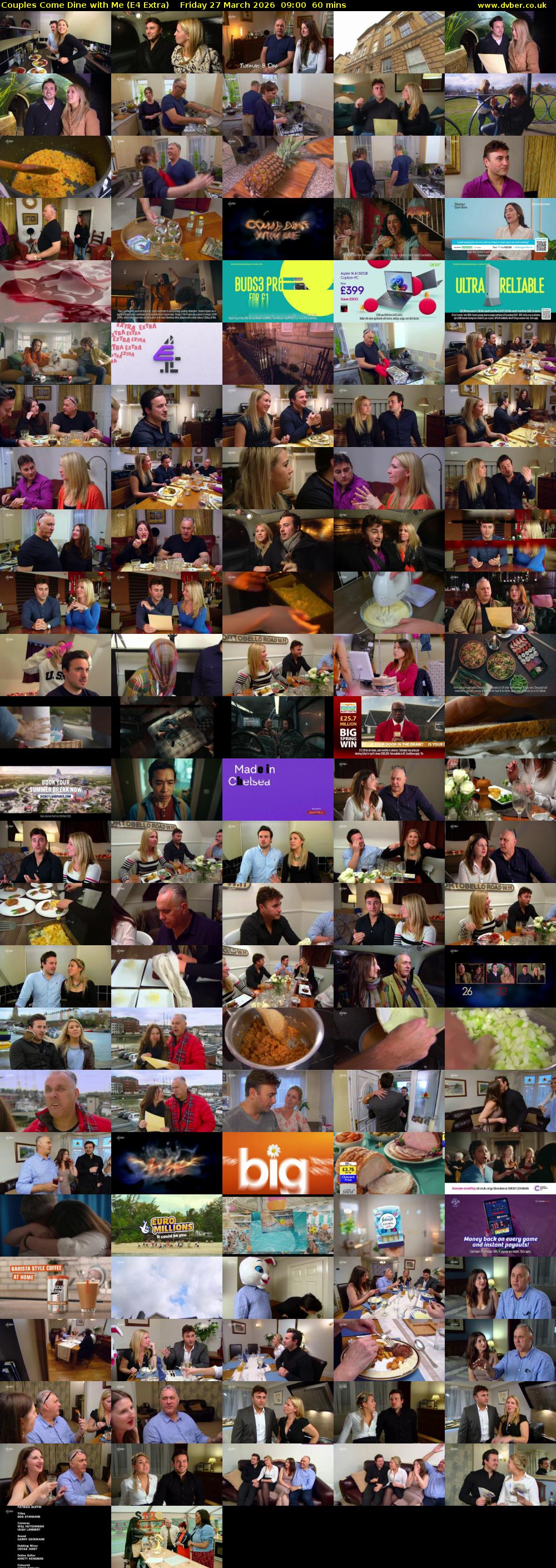 Couples Come Dine with Me (E4 Extra) Friday 27 March 2026 09:00 - 10:00
