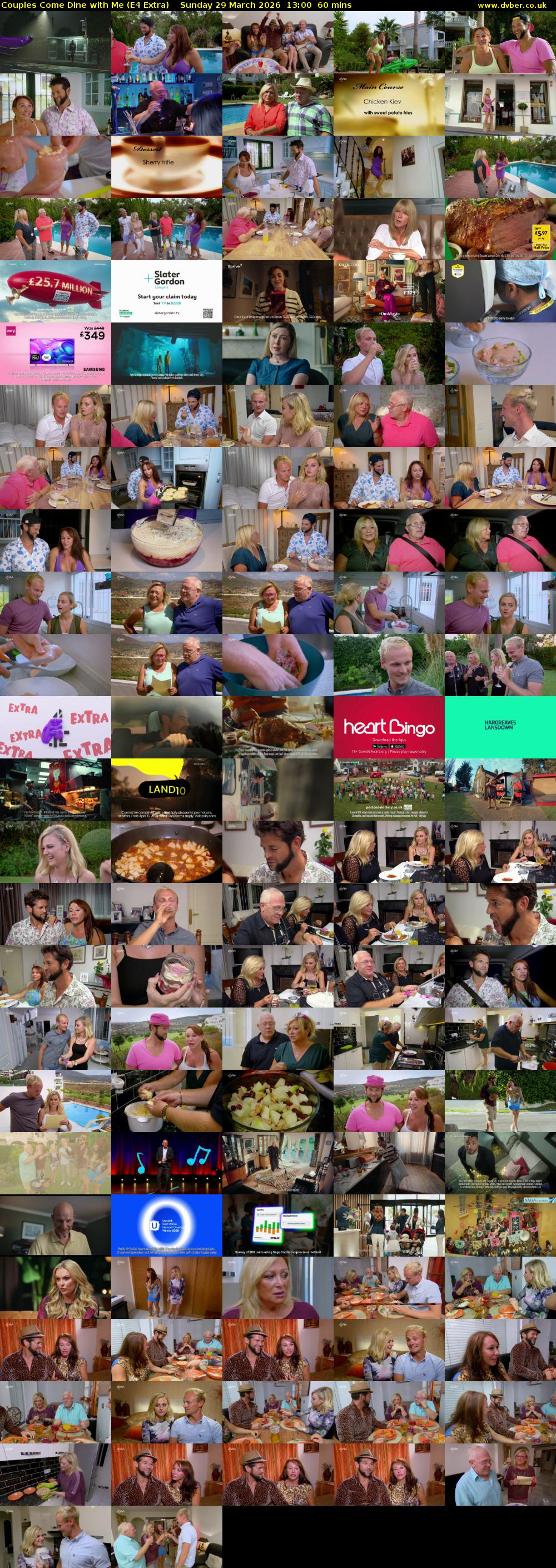 Couples Come Dine with Me (E4 Extra) Sunday 29 March 2026 13:00 - 14:00