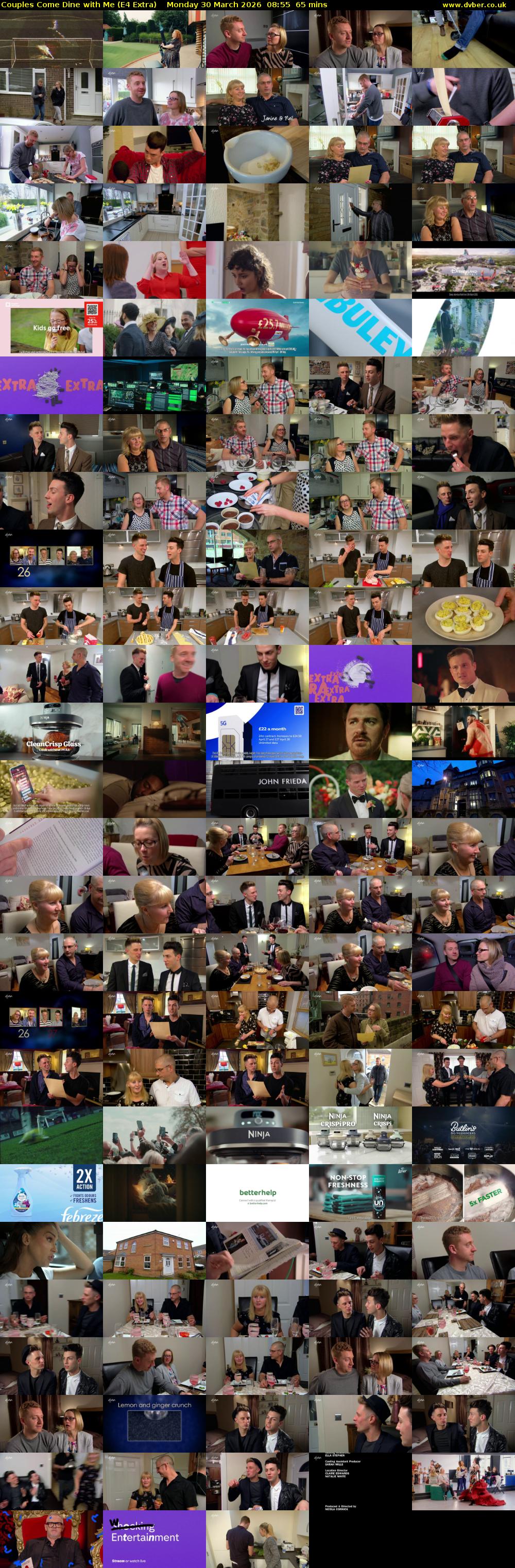 Couples Come Dine with Me (E4 Extra) Monday 30 March 2026 08:55 - 10:00